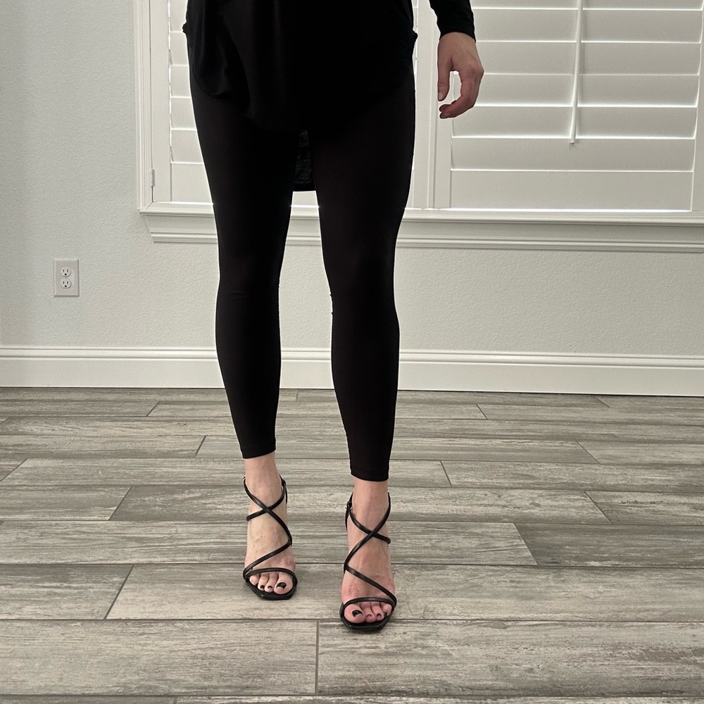 Express Black Strappy Heels